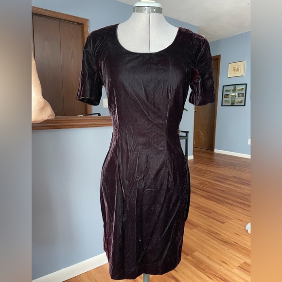 Vintage Velvet Mini Dress - Picture 1 of 6